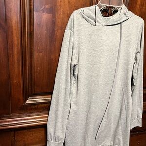 Gray Long-Sleeve Hoodie Hi Lo Women’s Large